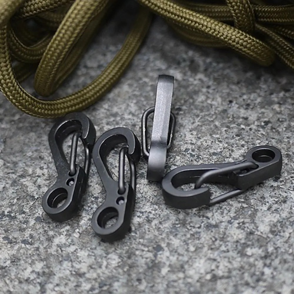 10pcs SF Mini Spring Backpack Clasps hanging keychain Climbing Carabiners metal Bottle Hooks For Hunting Climbing Outdoor Tool