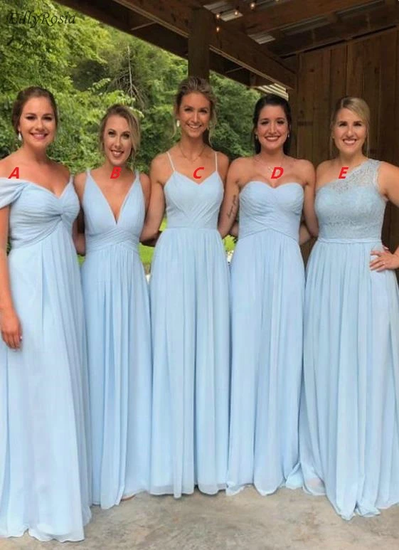 boho blue bridesmaid dresses