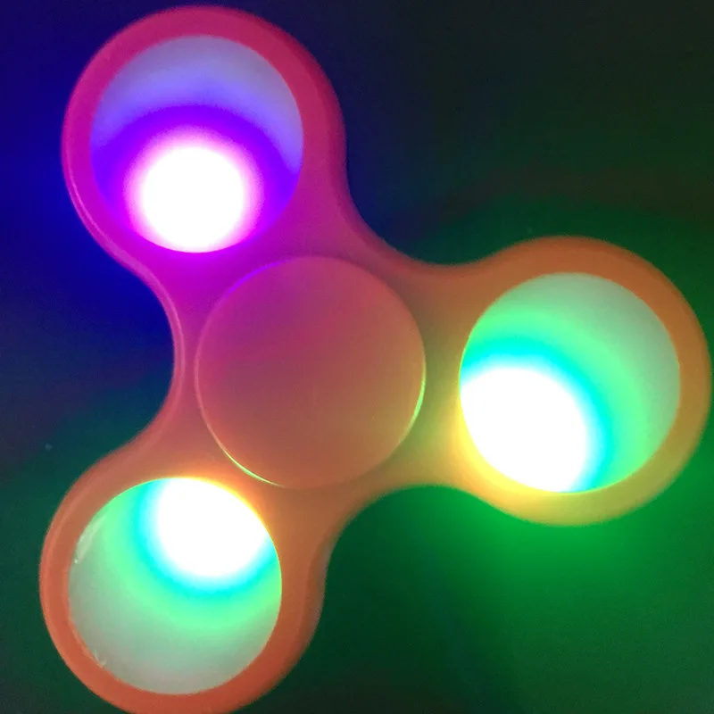 2 ШТ. Tri Spinner Ерзает Анти Стресс Сенсорные Мигающий СВЕТОДИОД Непоседа Счетчик