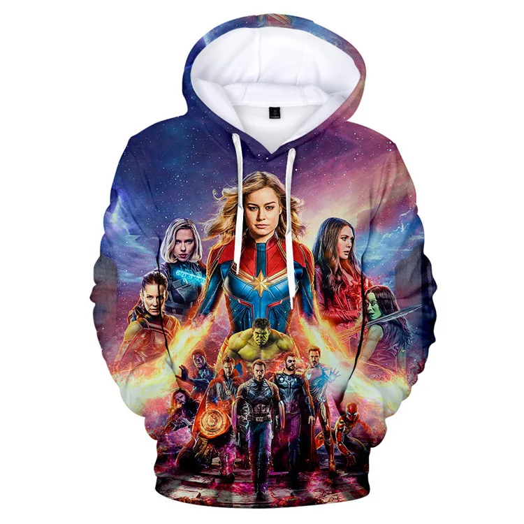 Avengers Endgame Hoodies Captain Marvel 3D Men Fans Quantum Realm Sweatshirt Streetwear Mantle Poleron Hombre Drop Shipping