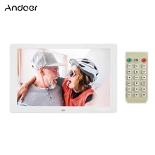 Andoer 12," Электронная альбом для фотографий Цифровая фоторамка светодиодный Screen16: 9 часы календарь 1080 P видео плеер с пультом дистанционного управления Управление