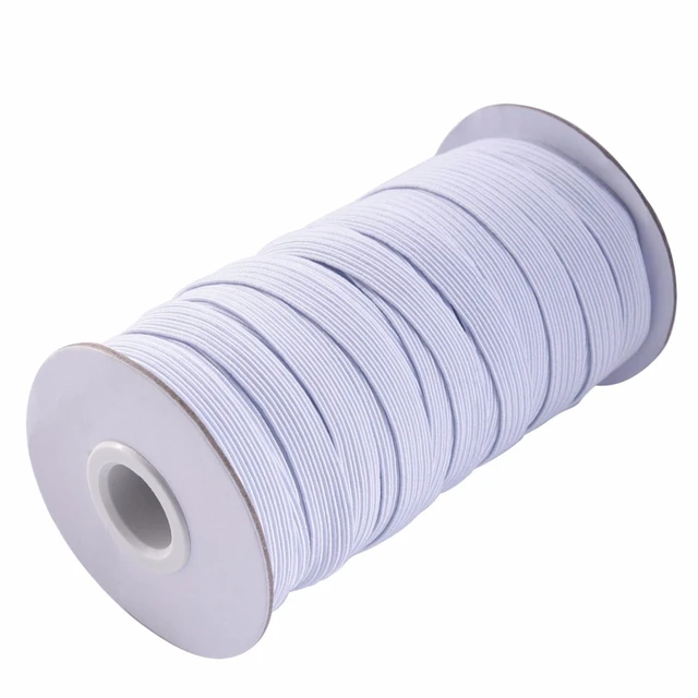 Cordoncino elastico piatto bianco per cucito e rifilatura di qualità, cordino  elastico per realizzare cinturini, cinturini, nastri e tessuto artigianale  - AliExpress