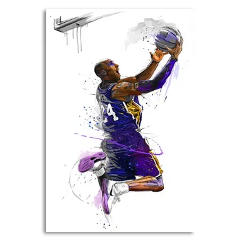 

Q2081 Posters and Prints Kobe Bryant Basketball Prints 12X18 24X36 inch Art Poster Canvas Painting Home Decor