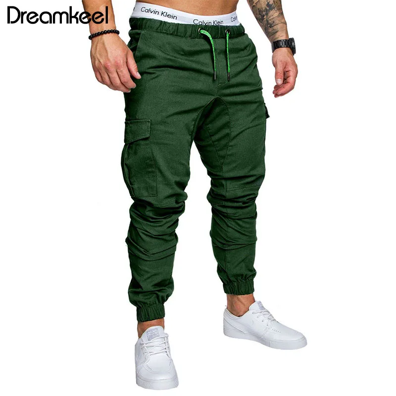 

Solid Color Pants Men 2019 Military Style Army Cargo Pants Casual Men Joggers Cotton Elastic Trousers Mens Leggings Streetwear Y