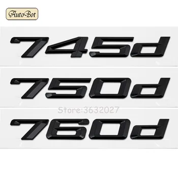 

745d 750d 760d Car Refit Discharge Capacity Emblem Letters Rear Tailgate Stickers For BMW F01 F02 E23 E32 E38 E65 E66 E67 E68