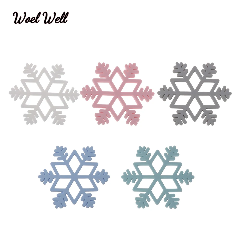

Snowflake baby Teether Christmas tree Silicone Infant Food grade Teething Care Chew Teething Toy newborn product Teether