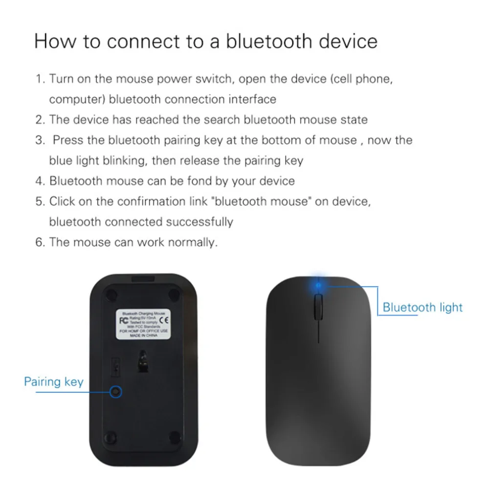 Ультра тонкий Bluetooth 3,0 Беспроводная перезаряжаемая мышь VMW-181 для Windows 7/8. 0/8. 1/10/для vista, для Android для Mac os