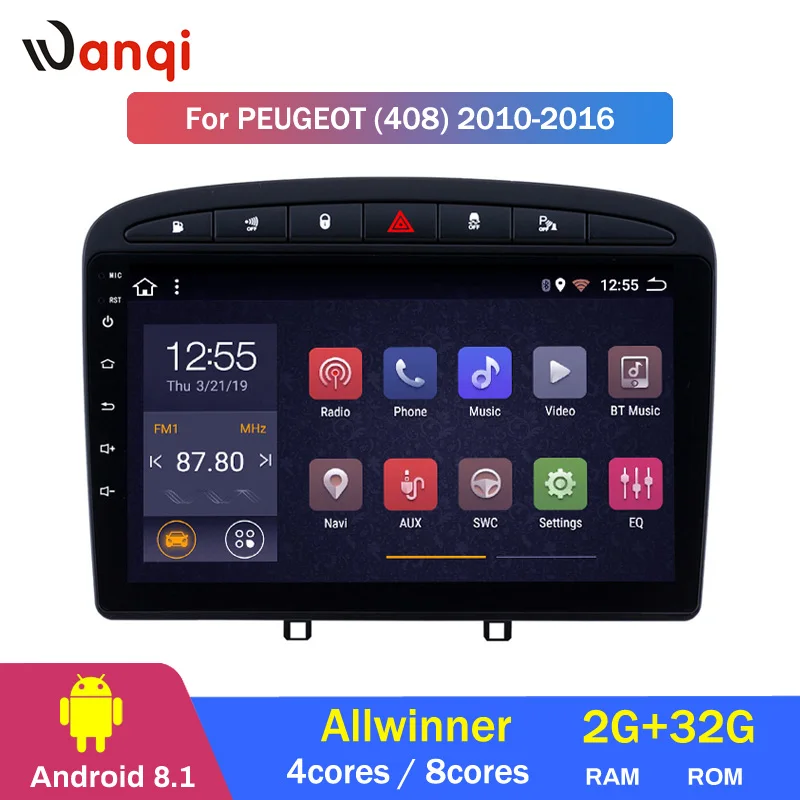 2G RAM 32G ROM 9 بوصة الروبوت 8.1 ستيريو سيارة ل 2010-2016 بيجو 308 408 GPS ملاحة 2G RAM 32G ROM 9 بوصة الروبوت 8.1 ستيريو سيارة ل 2010-2016 بيجو 308 408 GPS ملاحة