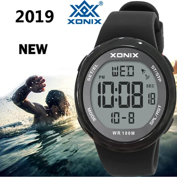 Reloj deportivo de lujo para Hombre, LED, Digital, buceo, natación, espejo Hardlex, Reloj de pulsera Sumergible, NY, 2019