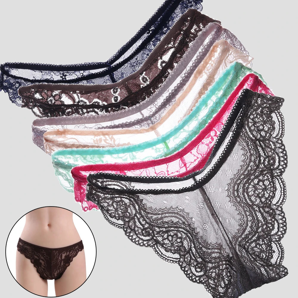 

3 pcs Random Color Panty 2018 Women Sexy Panties Lace Design Soft Underwear Brief Breathable Knickers Thongs G-string Lingerie