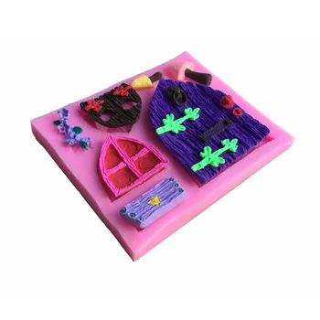

Wooden Door Shape Fondant Cake Mold Chocolate Mold For The Kitchen Baking Silicone Sugar Decoration Cake Tool D427