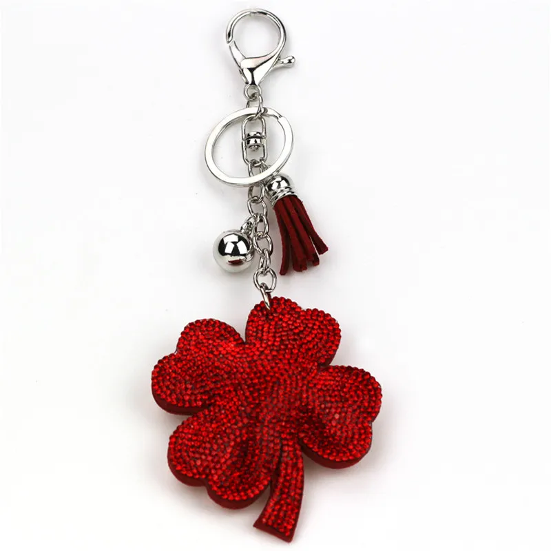 Fashion Women Rabbit Fur Cony Hair Ball Pompom Charm Thrice Tassel Keychain Car Handbag Key Ring Pendant