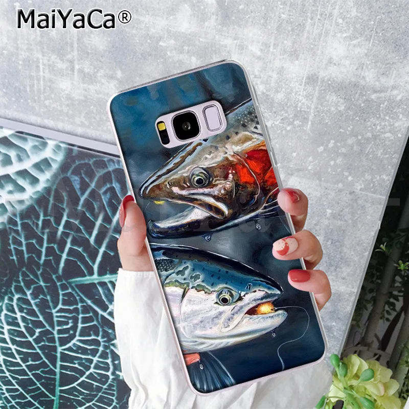 MaiYaCa форель панель Живопись Рыба Рыбалка Спорт милый чехол для телефона Samsung S9 plus
