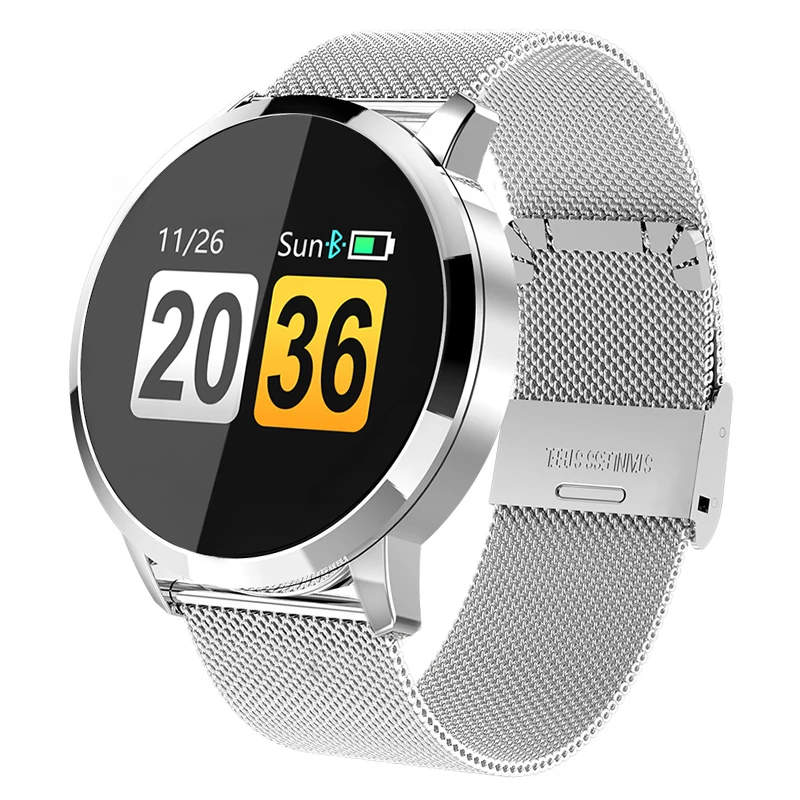

Q8 Smart Watch Men Women OLED Color Screen Heart Rate Monitor Blood Pressure Touch Sports Waterproof Fitness Smart Watches Clock