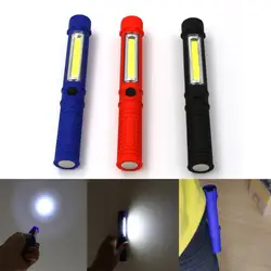 3 цвета светодиодный фонарик УДАРА СВЕТОДИОДНЫЙ Портативный Пластик идеально факел лампа с магнитным и зажим для кемпинга спорта на