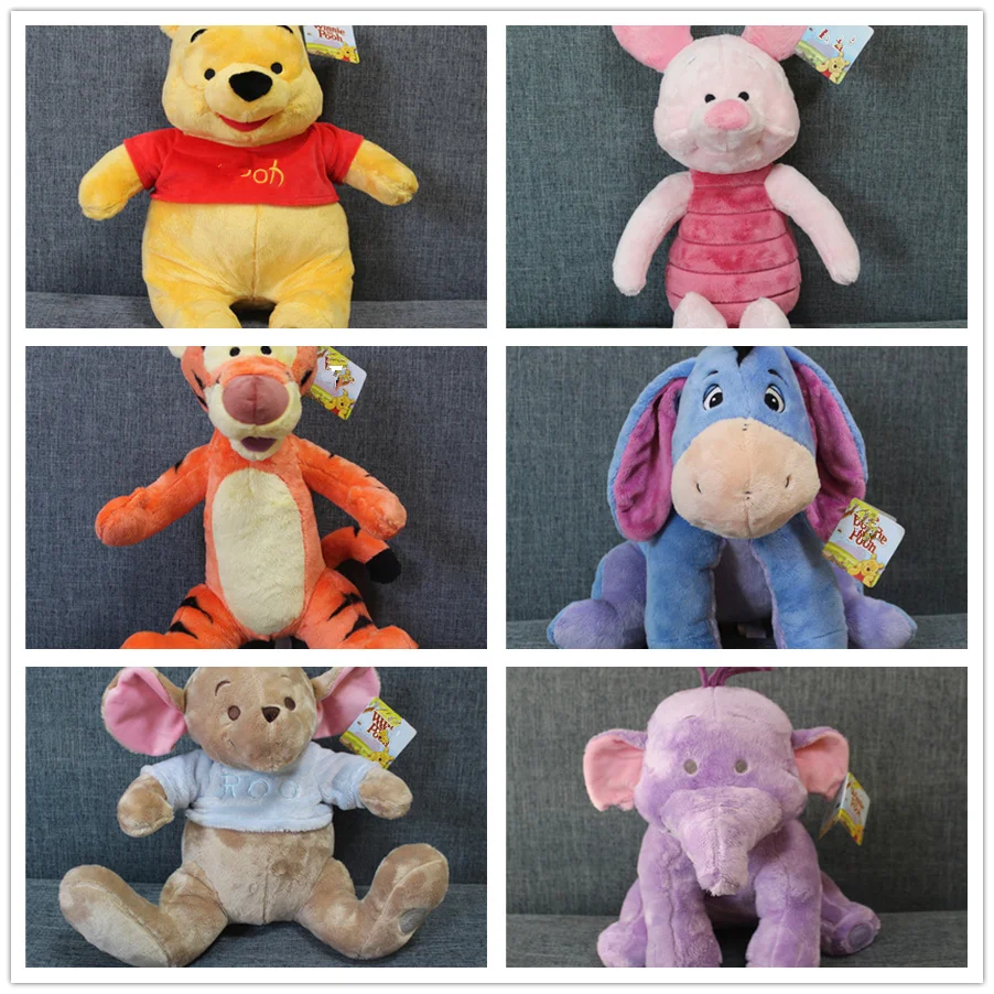 1 шт. Eyore осел медведь тигр свинка let свинья желтый кролик Heffalump слон плюшевая