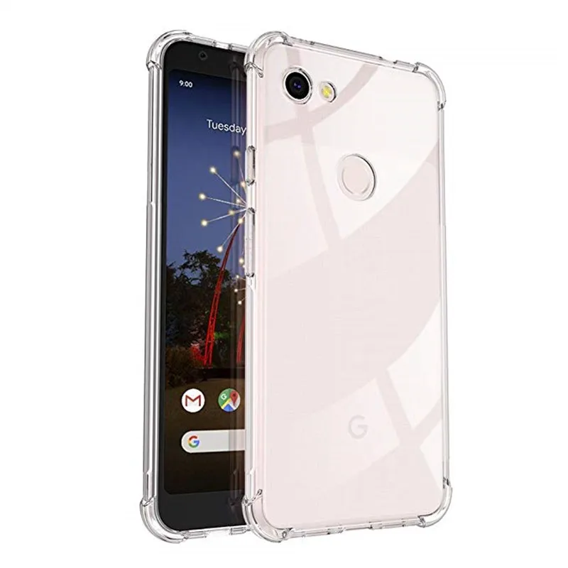 Four Corners Shockproof Soft TPU Clear Back Case Cover for Google Pixel ...