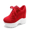 2022 Women Sneakers Mesh Casual Platform Trainers White Shoes 10CM Heels Autumn Wedges Breathable Woman Height Increasing Shoes ► Photo 2/6