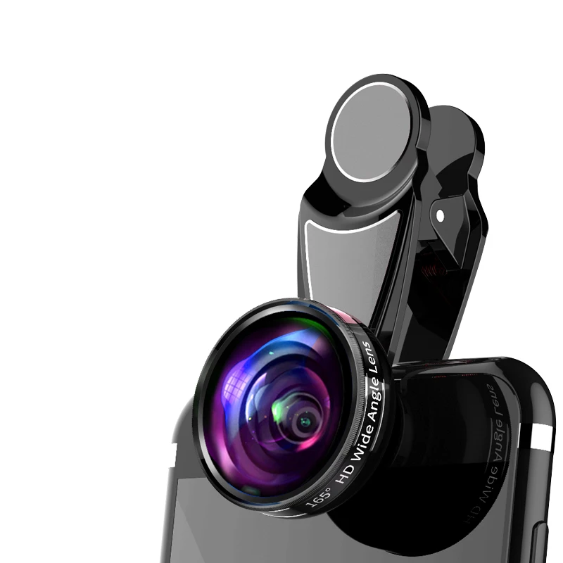

165 Degree HD Wide Angle Lens Mobile Phone Camera Lens Universal Clip 13mm Focal Length For iPhone 5/6/7 For Samsung S5 S6 S7 S8
