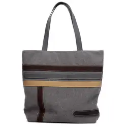 Новый корейский стиль модная сумка Холст Женский простой контрастный цвет панели, Корея сумка на одно плечо большая сумка магазин
