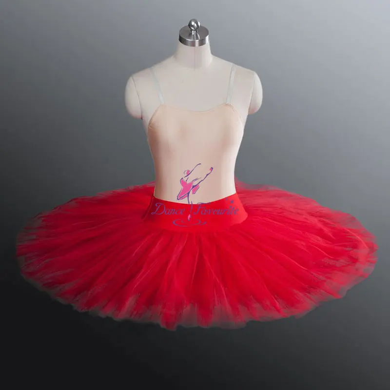 Red Adult professional ballet tutu skirts skirt Ballerina costumes Rehearsal platter tutus