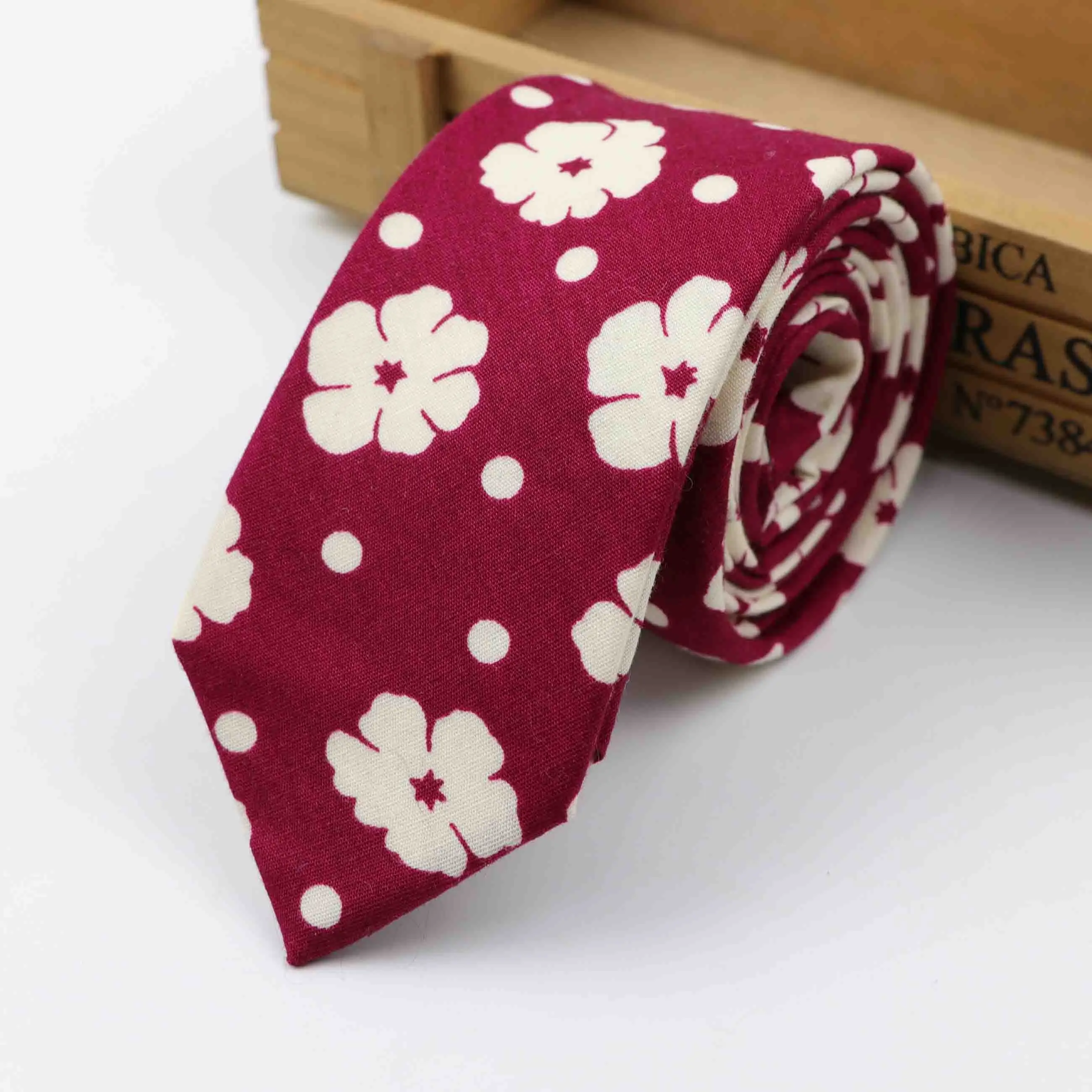 Хлопковый галстук с цветами, классический цветной галстук с цветочным узором, милый модный мужской узкий галстук, дизайнерские галстуки ручной работы - Цвет: 27
