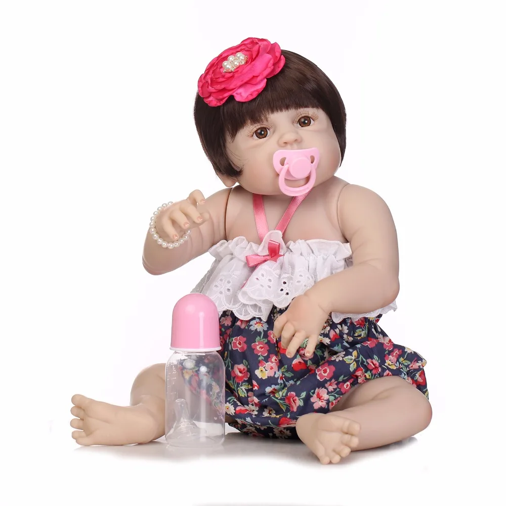 

New Arrival Baby Girl Reborn Dolls Kids Toy Full Silicone Vinyl 23'' 57 cm Real Life Bebe Reborn Alive Doll NPK COLLECTION Hot