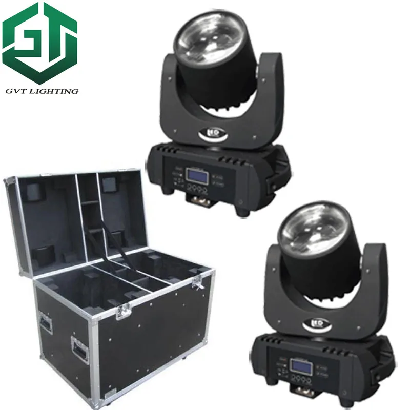 

2pcs/lot flightcase packing DJ Moving Head Light Led Beam 60W RGBW Yellow Purple 6 Colors Stage Lighting for Big Venue Party