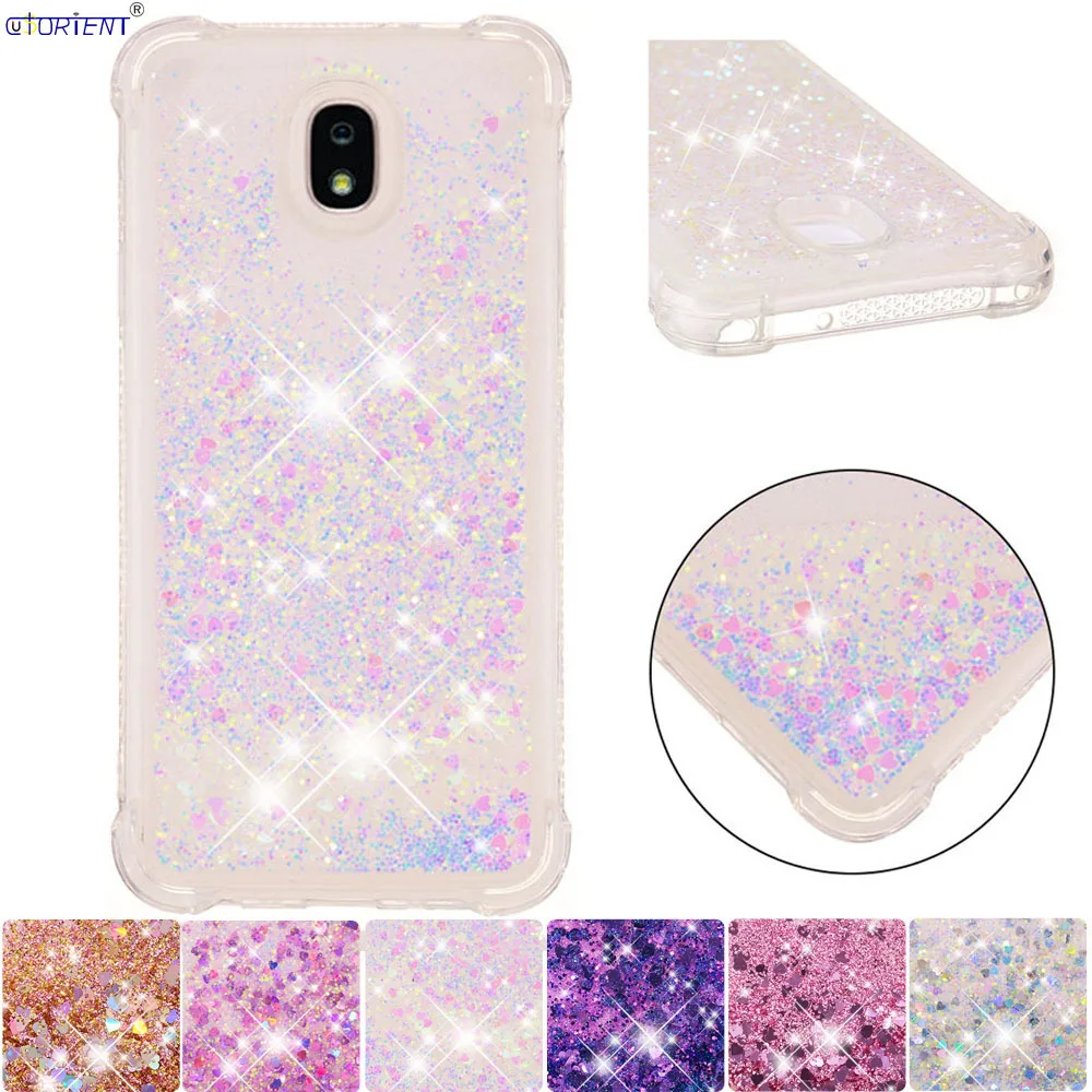 

For Samsung Galaxy Wide3 Bling Glitter Case J7 Star J7 V J7 Refine 2018 Cute Liquid Soft Silicone Bumper Cover SM-J737U Wide 3