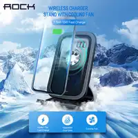 ロック W17 ワイヤレスデスクトップ充電器ホルダー冷却急速充電器 iphone サムスン Huawei 社 Xiaomi 8 ミリメートル距離誘導