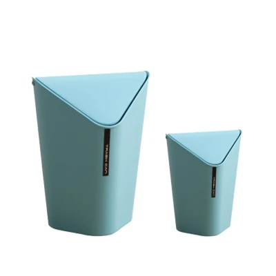 Desktop Mini Waste Bins Creative Quality Plastic Paper Garbage Home Office Kitchen Bathroom Corner Dustbins Cleaning Accessories - Цвет: 7