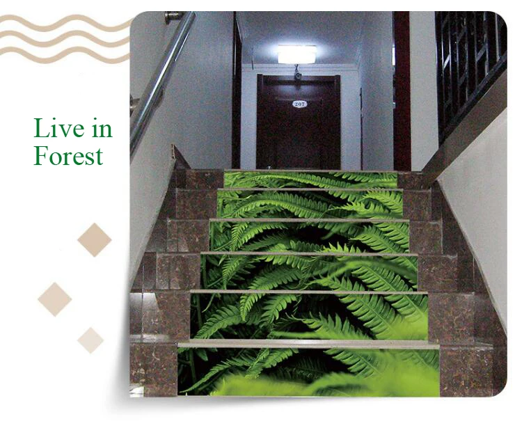 Домашние лестницы декорации самоклеющиеся наклейки, близко к природе, пункт № XH-DLT