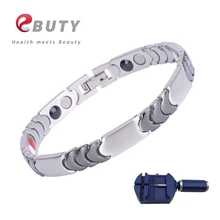 EBUTY браслет из нержавеющей стали энергетические ионы терапия Браслет для женские с магнитом Здоровье Браслеты Лучший подарок Мода