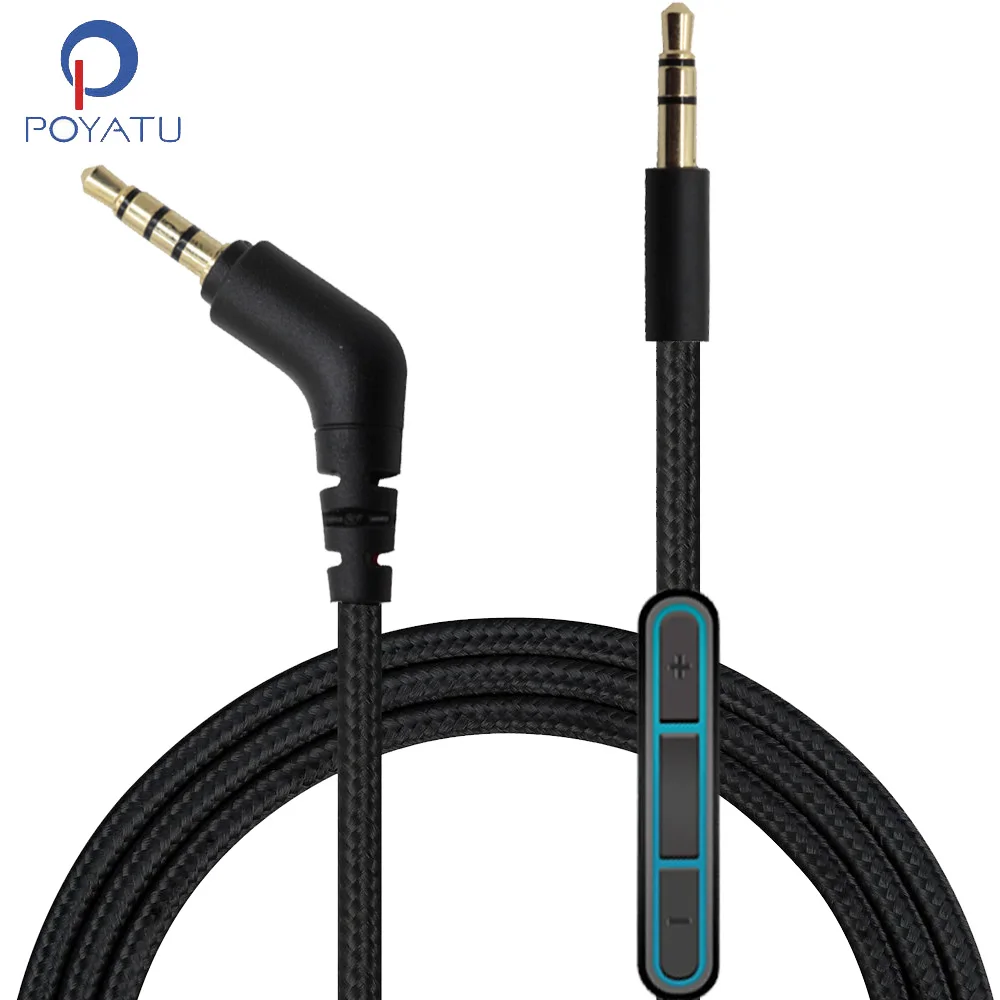 

POYATU 3.5mm Male Audio Aux Cable For V-MODA Crossfade M-100 LP LP2 M-80 V-80 Headphone Cable With Microphone Remote Control