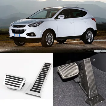 

Brand New 2pcs Aluminium Non Slip Foot Rest Fuel Gas Brake Pedal Cover For Hyundai IX35 2010-2016 AT