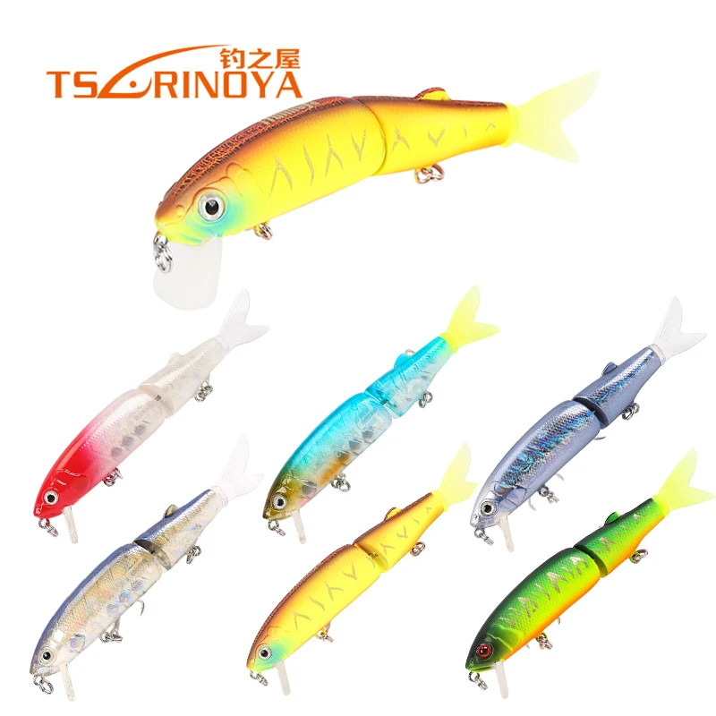 

Tsurinoya Trulinoya Two Segments Minnow Fishing Lure Bait 113mm 13g Diving 1.8m Artificial Bait Hard Wobbler Fishing Tackle DW42