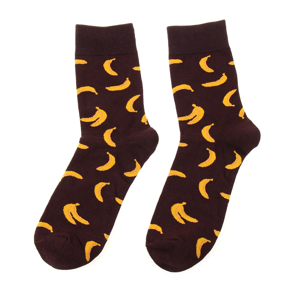 

Women Men Fashion Cotton Short Socks Colorful Novelty Cartoon Food Painting Fruit Pattern Socks Funny Art Winter Warm Hosiery