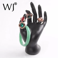 Черная смола ок держатель кольца для рук браслет дисплей ювелирных изделий стенд витрина для Expositores и магазин ювелирных украшений Органайзер чехол