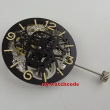 17 Драгоценности серебро полный скелет 6497 ручной завод добавить один 38,9 мм Циферблат