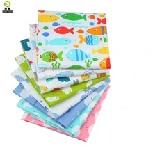 Милый хлопок саржа Ткань лоскутное ткани ручной работы DIY лоскутное Вышивание ребенка и детей Простыни Детские платье 40*50 см 8 шт./лот