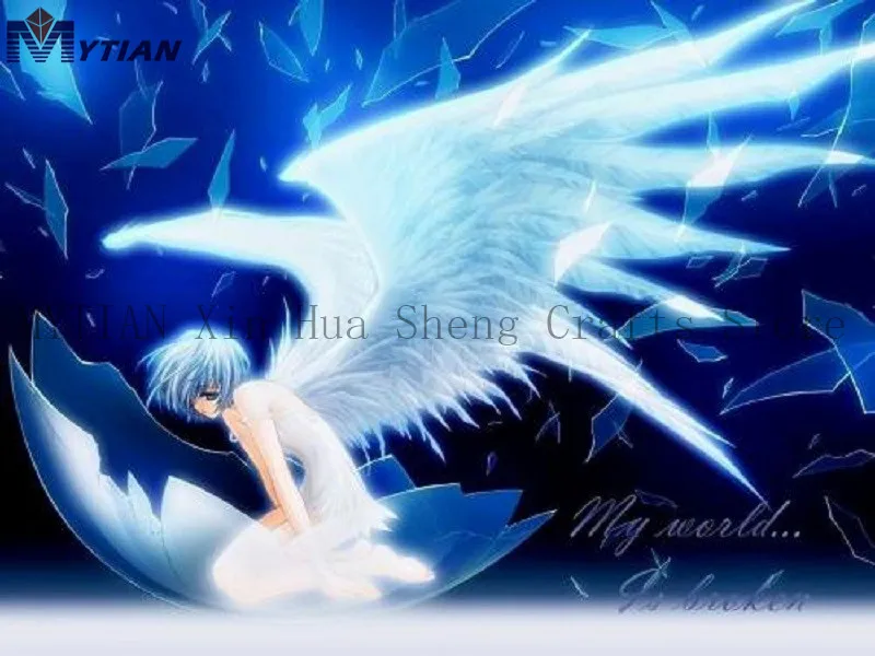 18062738 MYTIAN 5D DIY Diamond Embroidery Angel Girl Wings Diamond Painting Cross Stitch Full Square Drill My world is broken Pictures
