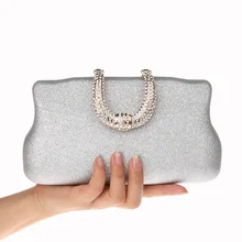 Модная Серебряная Женская сумочка, Свадебная вечерняя сумочка, клатч, сумка на плечо, новые вечерние сумочки, сумка для макияжа 1872R-C