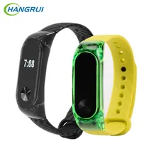 HANGRUI Crystal Plastic + Carbon Fiber silicon strap For xiaomi Mi band 2 Wrist Strap Smart Bracelet Miband 2 Belt Replacement