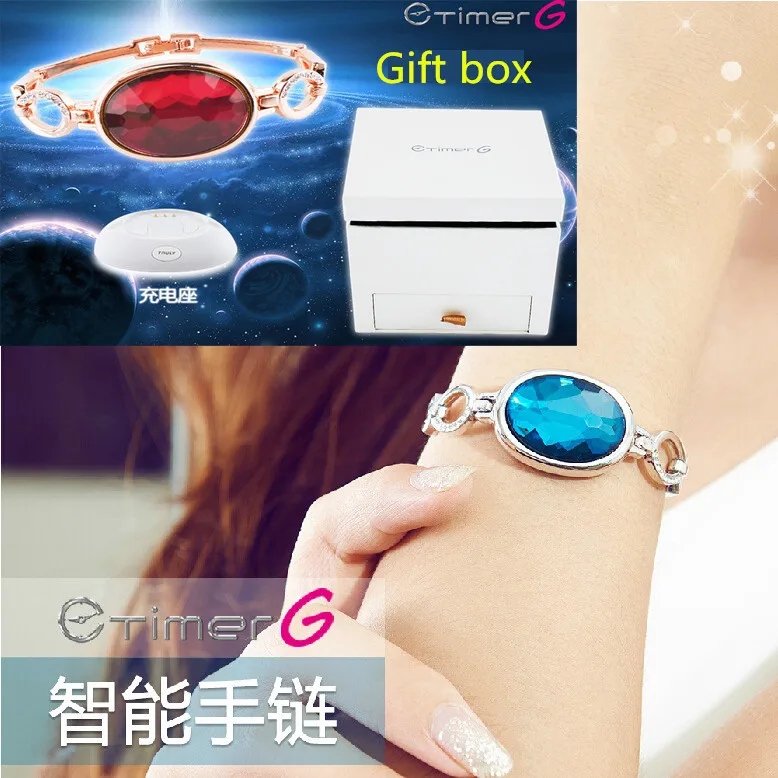 

Truly Gem Smart bracelet Wristband Platinum Bluetooth Bracelet Call Message Clock Reminder Fashion Beauty Gift For Lady Women
