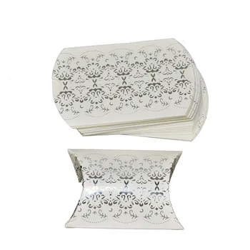 

100pcs Bling Silver Pillow Candy Box Wedding Favors Gift Box for Wedding Gifts Guests Packaging Box Present Caixa