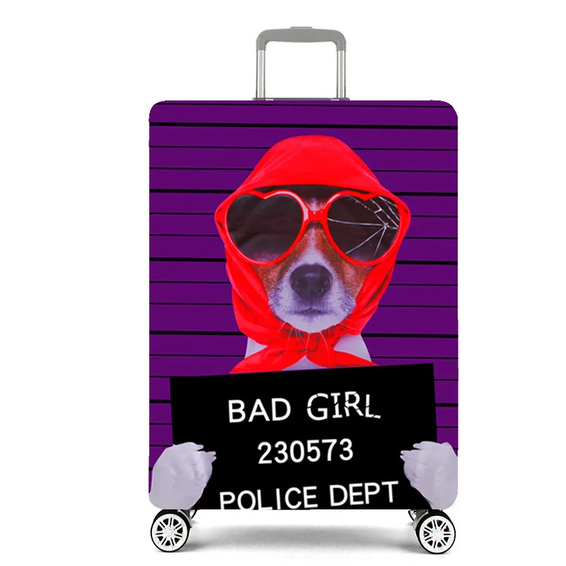 Защитный чехол для багажа с милым рисунком из мультфильма Suitable19-32 дюймов, чехол на колесиках, чехол для костюма, пылезащитный чехол, аксессуары для путешествий - Цвет: Коричневый