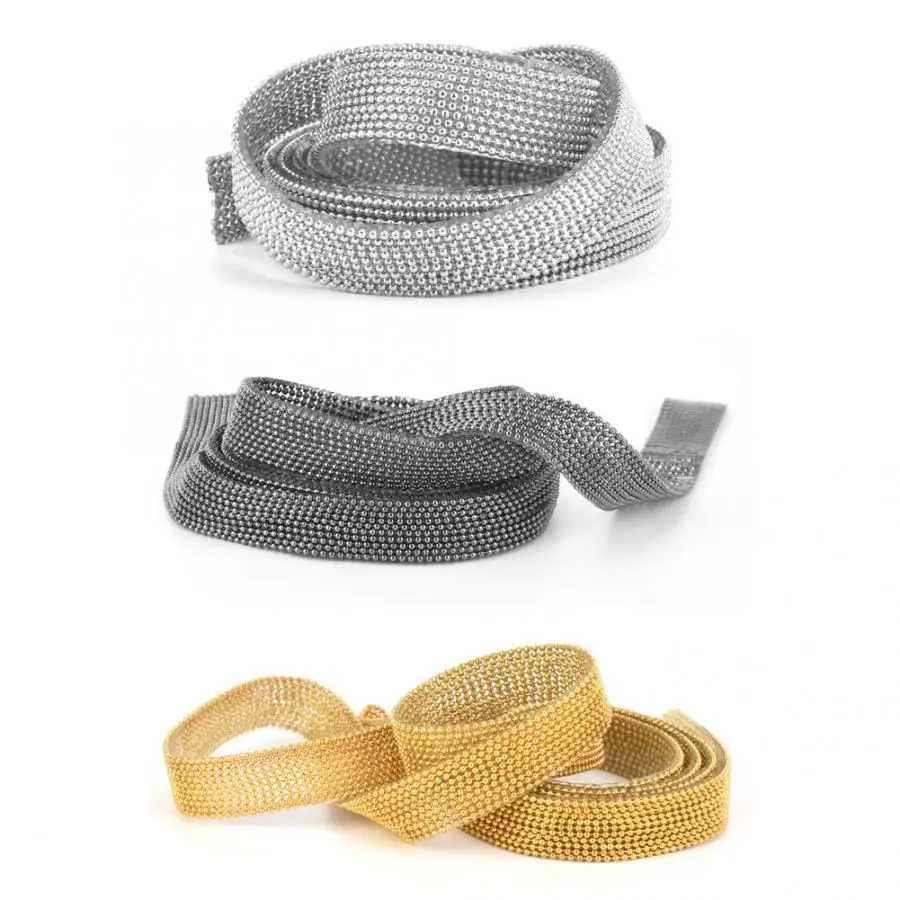 

1 yard 10 Column 1.2cm Width of Hotfix Mesh Trim Strass Mesh Chain Nail Art Rhinestones Decoration