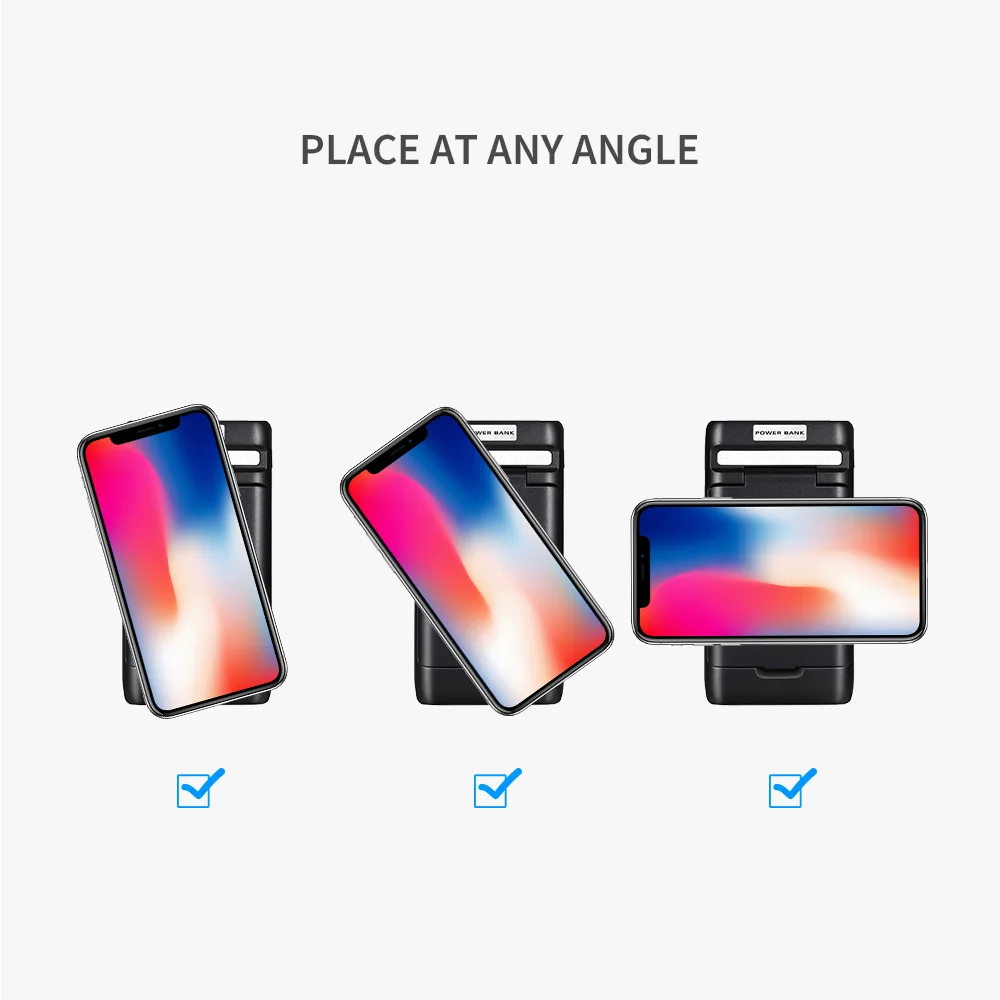 KISSCASE 3 in1 10000 mAh Power Bank Phone Dual USB Wireless Charger Desk Phone Holder Stand For iPh