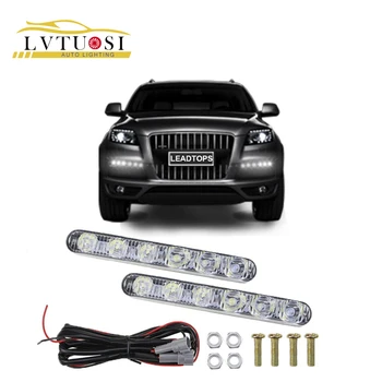 

LVTUSI Daytime Running lights For Cars LED Lights 12V Waterproof DRL Car Headlight Power Auto led lightBeam Aluminum Driving BJ