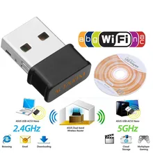 1200 Мбит/с мини USB сетевая карта Wi-Fi двухдиапазонный Wi-Fi адаптер 2,4 г/5,8 gwireless адаптер переменного тока для WindowsXP/Vista/7/8/10, Mac OS
